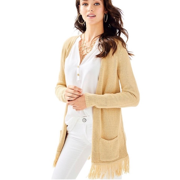 Lilly Pulitzer Sweaters - Lilly Pulitzer Feria Metallic Fringe Cardigan
